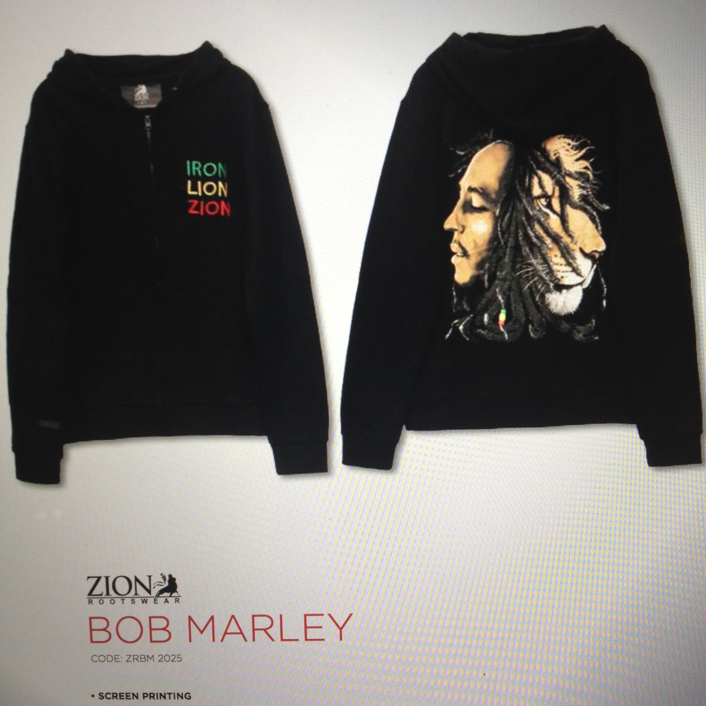 IRON LION ZION PROFILE HOODIE ZIP