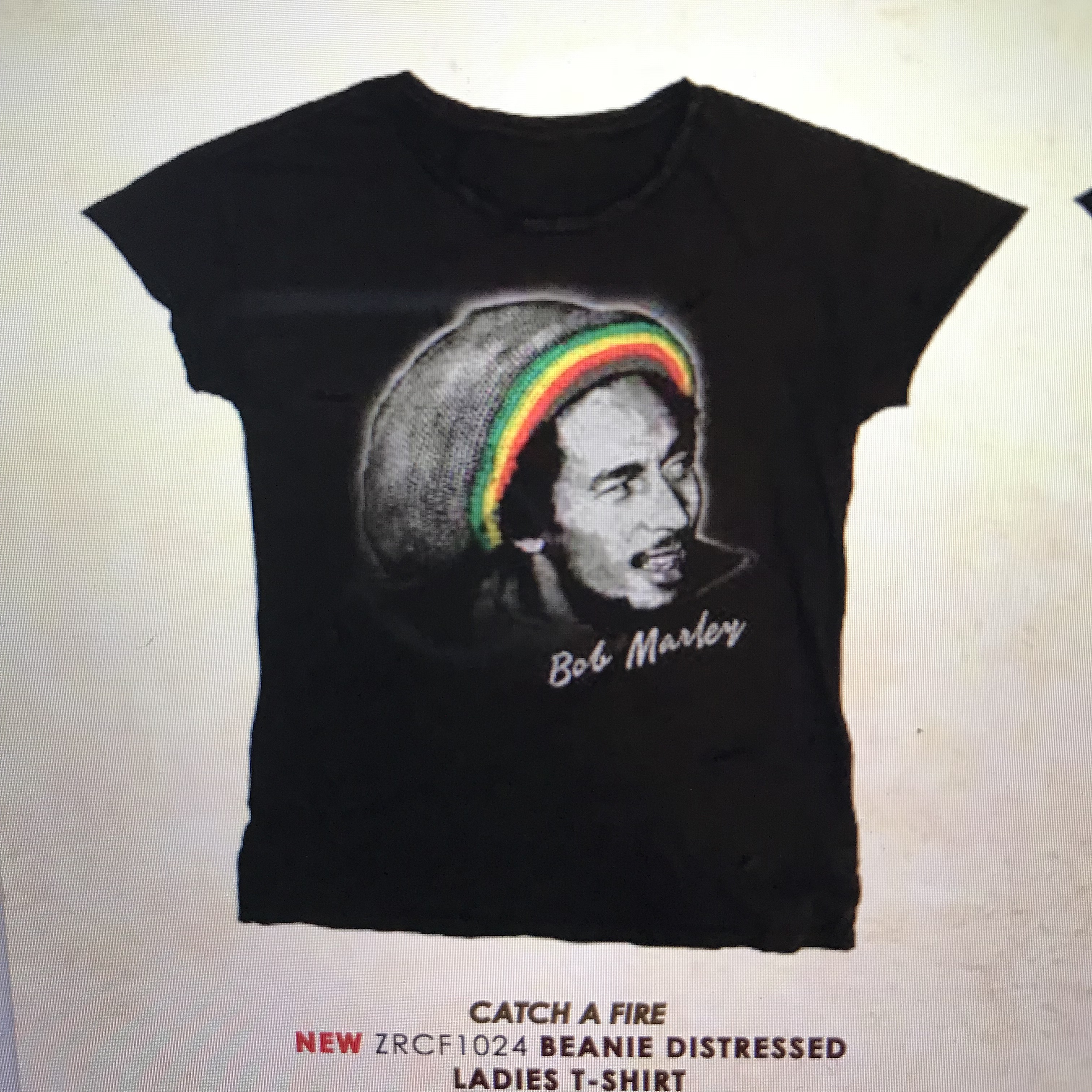 Beanie Distressed Ladies T-shirt