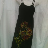 Flower Dress with  2 strips