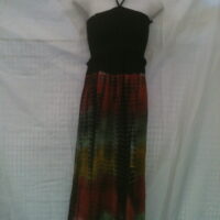 RW9 Round neck Tub Long dress tie dye